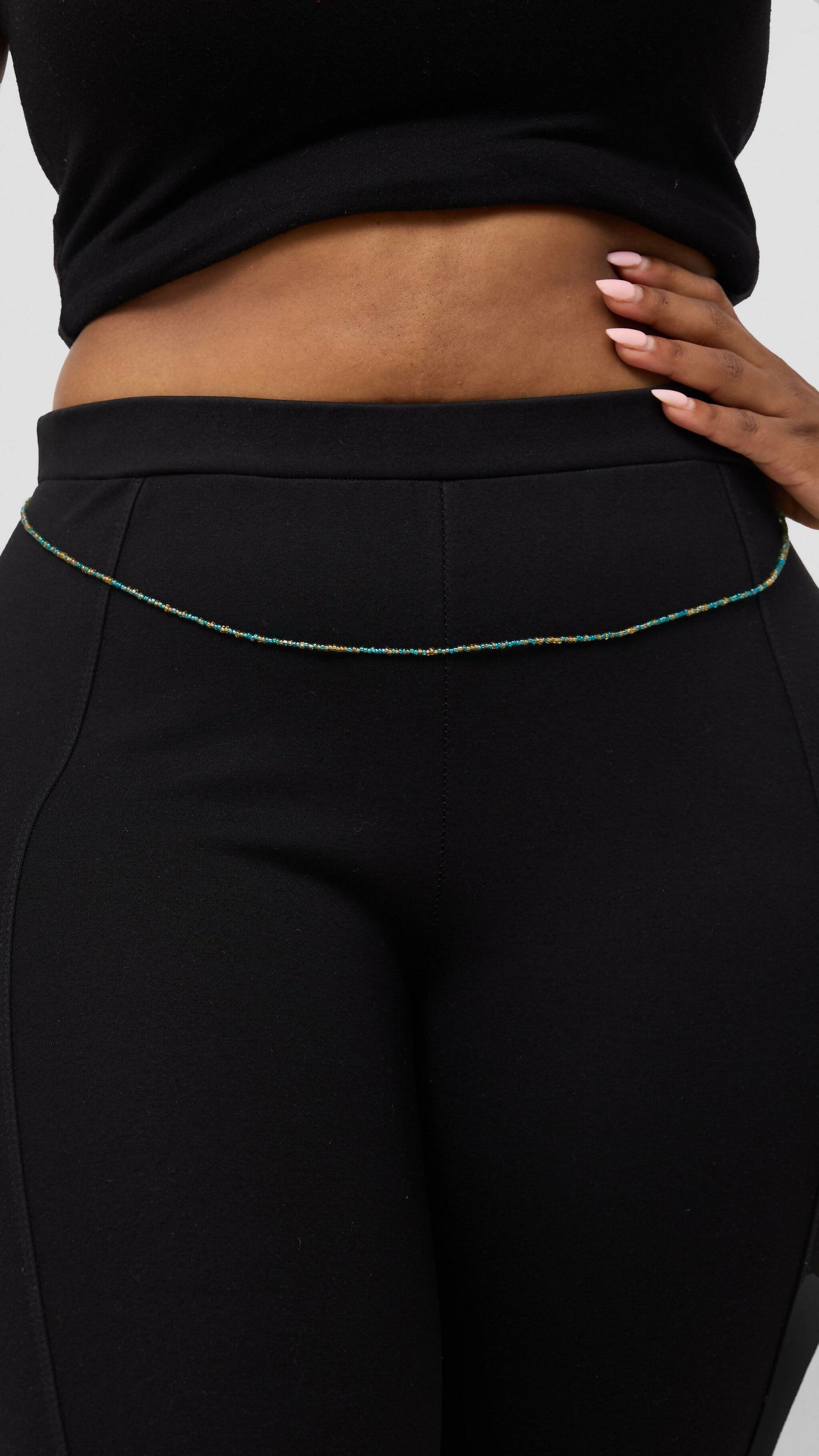 Sistar To Sistars Single Layered Waist Bead - Gold / Blue