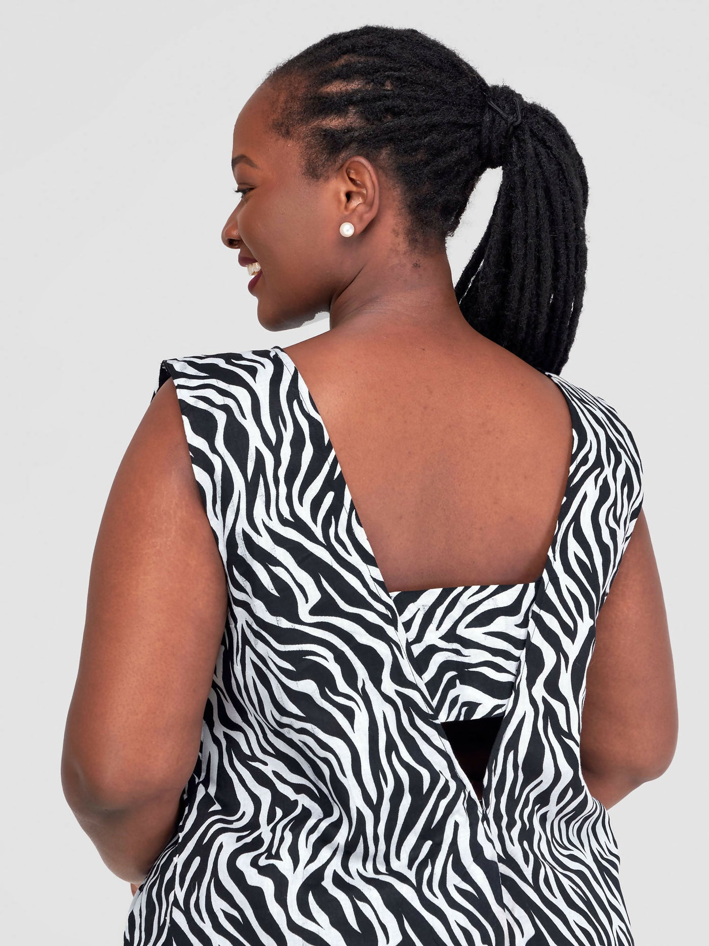 Zebra Dress - Black / White