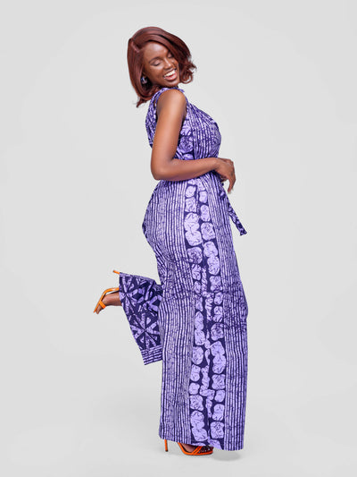 Tuli Zenani Ankara Jumpsuit - Purple
