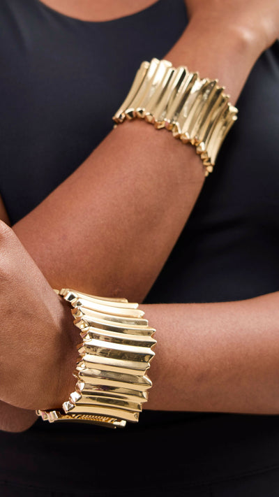 Afrodame Chunky Bangle - Gold