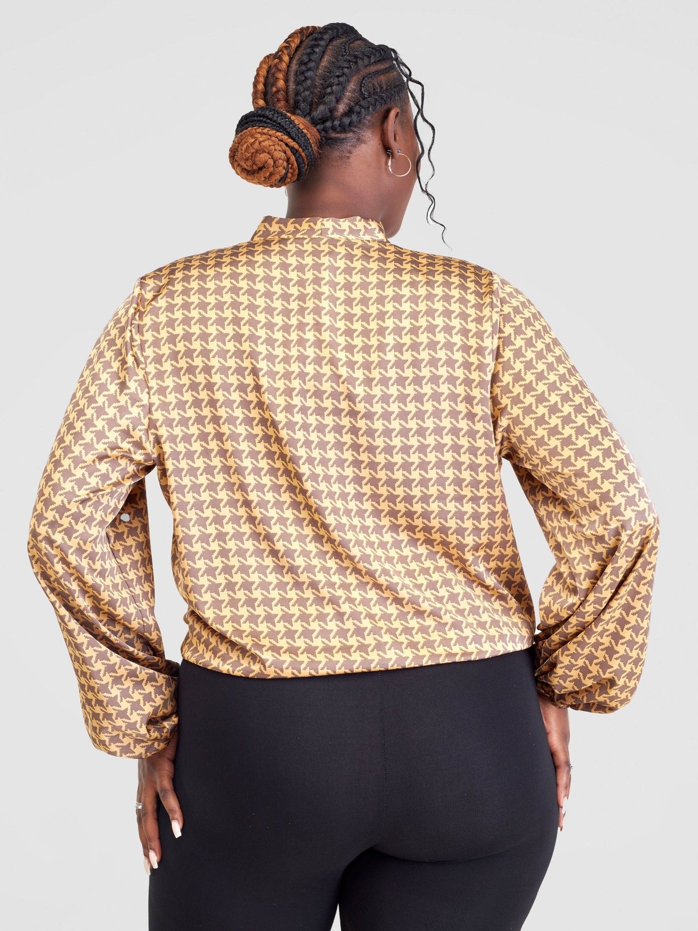 Vivo Talek Lap - Over Top - Beige / Brown Geometric Print - Shopzetu