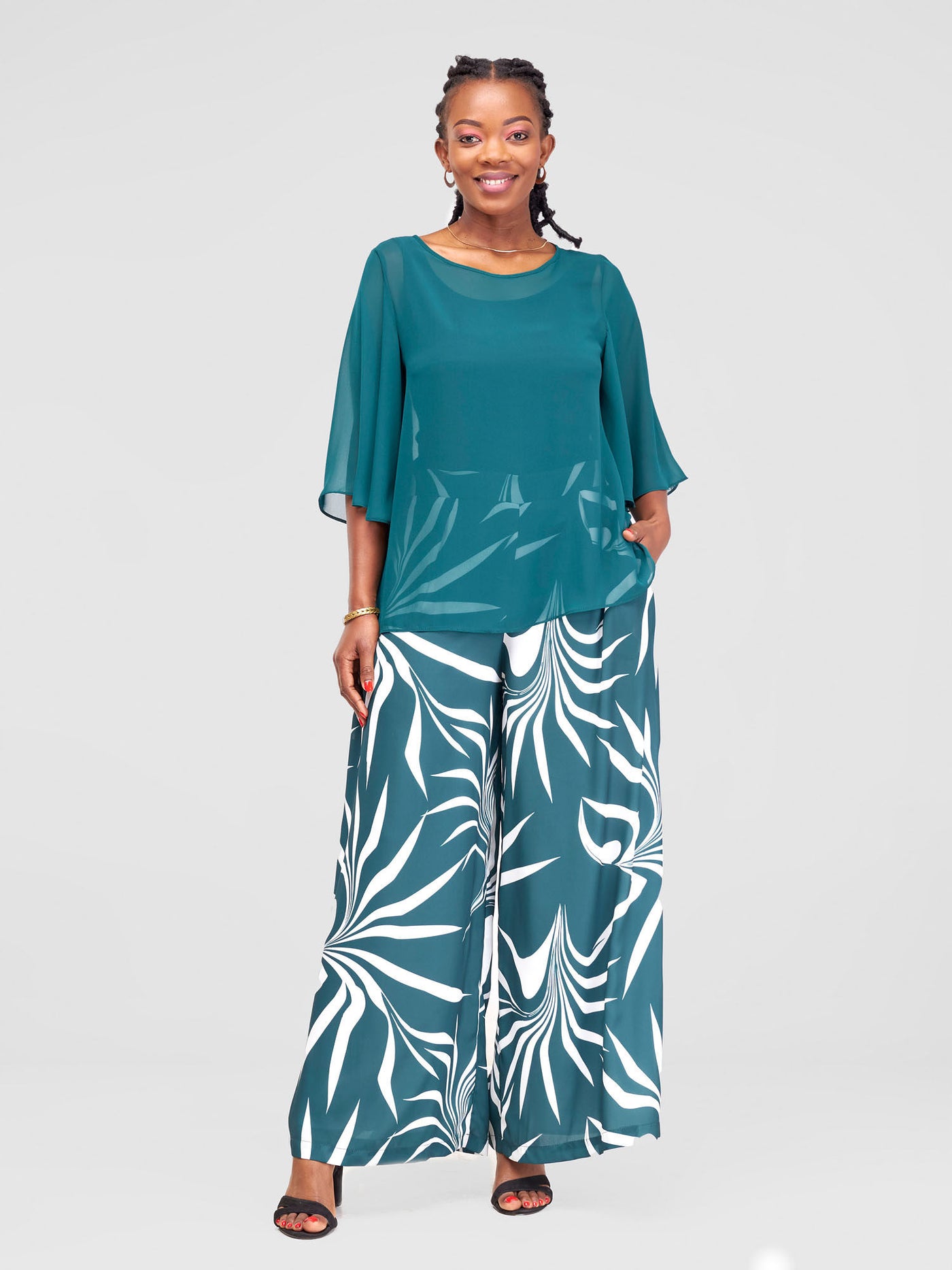 Vivo Asha High Low Top - Teal - Shopzetu