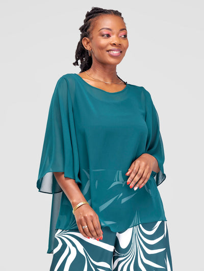 Vivo Asha High Low Top - Teal - Shopzetu