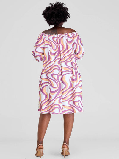 Vivo Situ Off Shoulder Tie Dress - Shopzetu