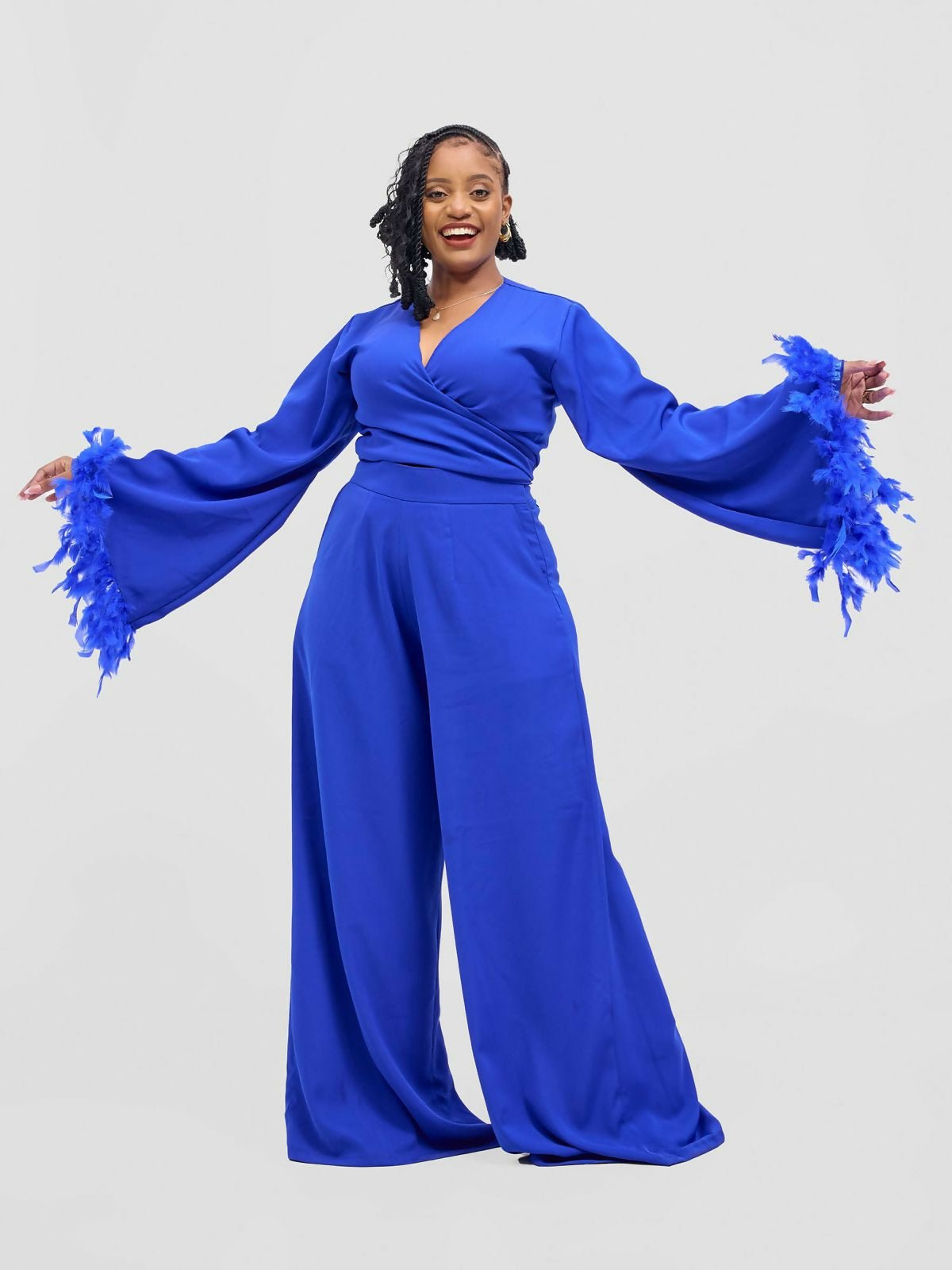 Merli Africa Zaz Pants Only - Blue - Shopzetu