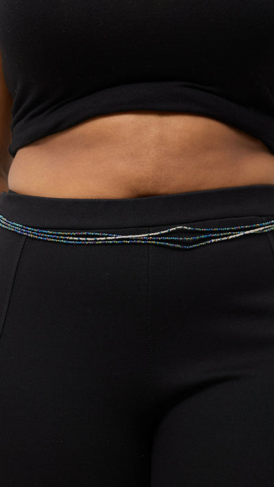 Sistar To Sistars Triple Layered Waist Beads - Blue / Silver