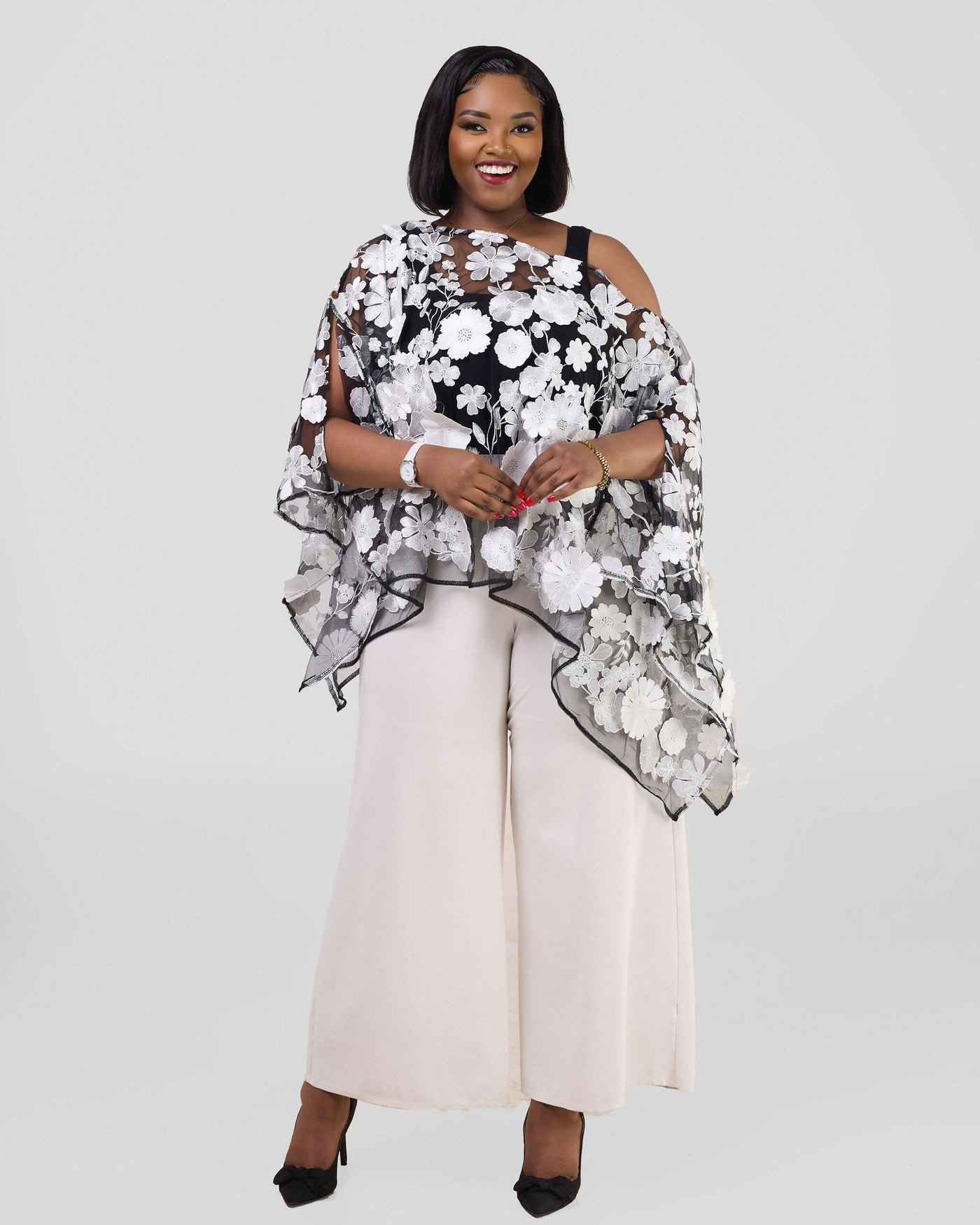 Accessorize With Style Exclusive Poncho - White