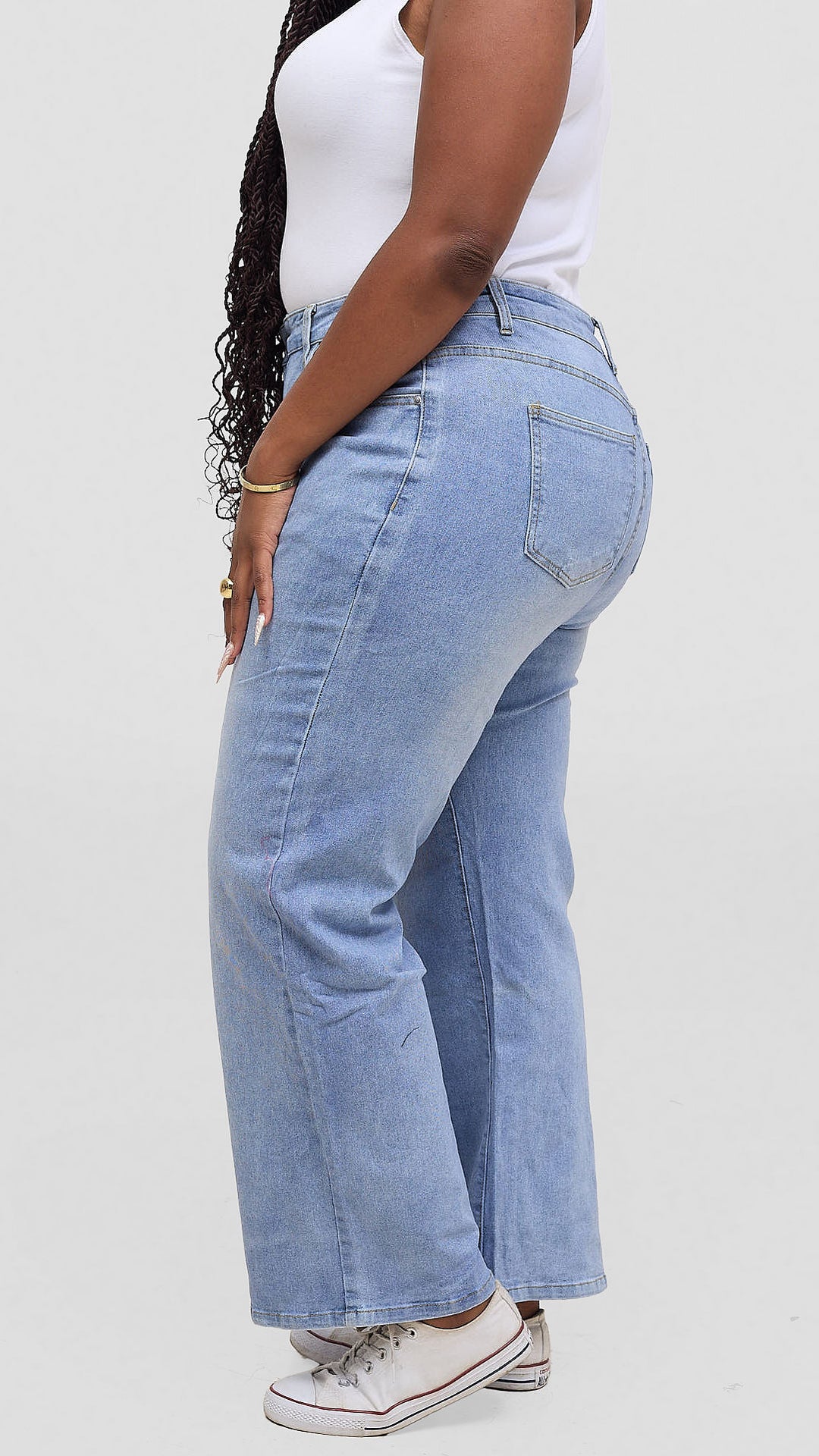 The Fashion Frenzy Raven Wide Leg Jean - Blue