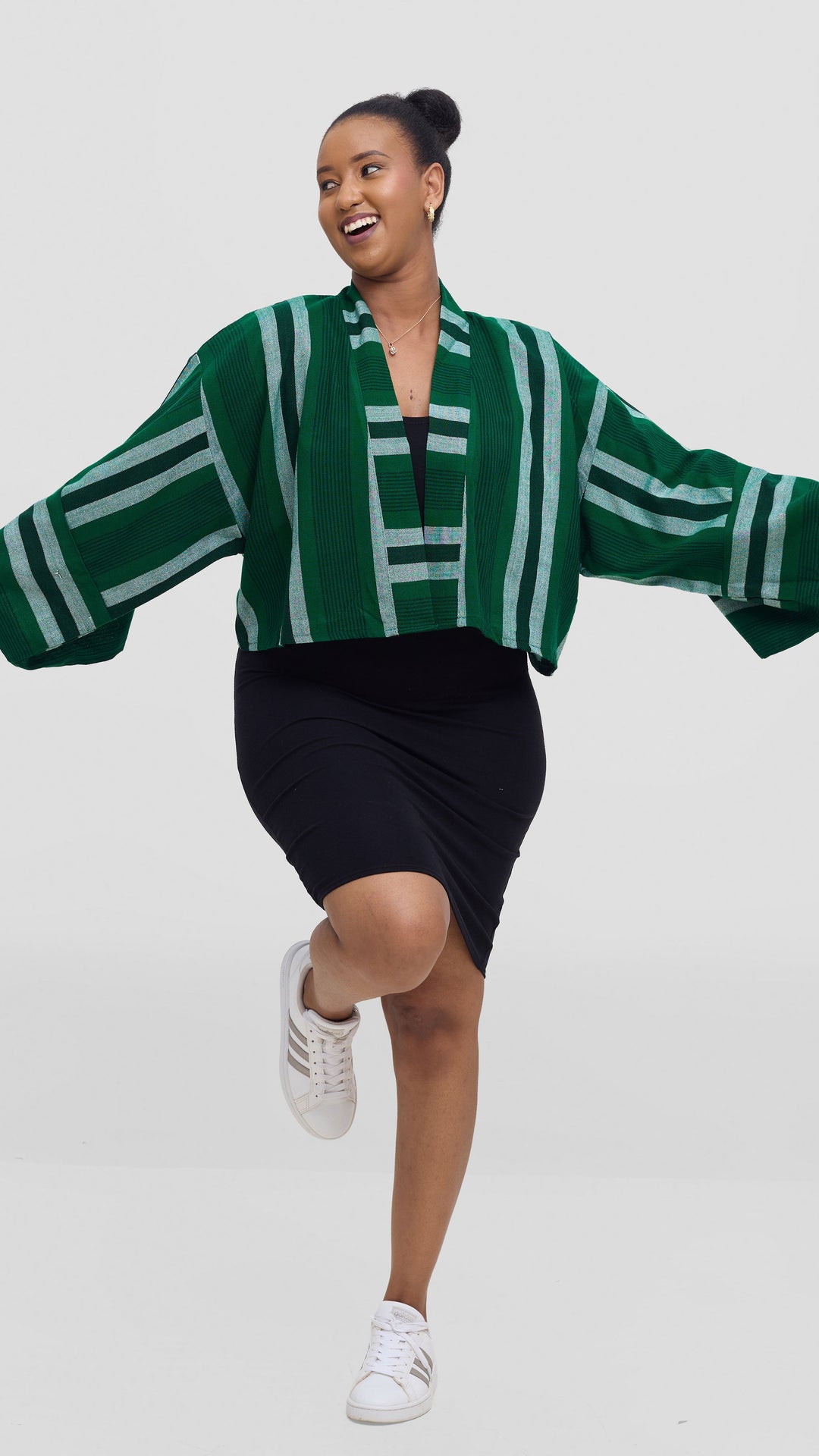 Liquid Lemn Zambarau Coat - Green / White