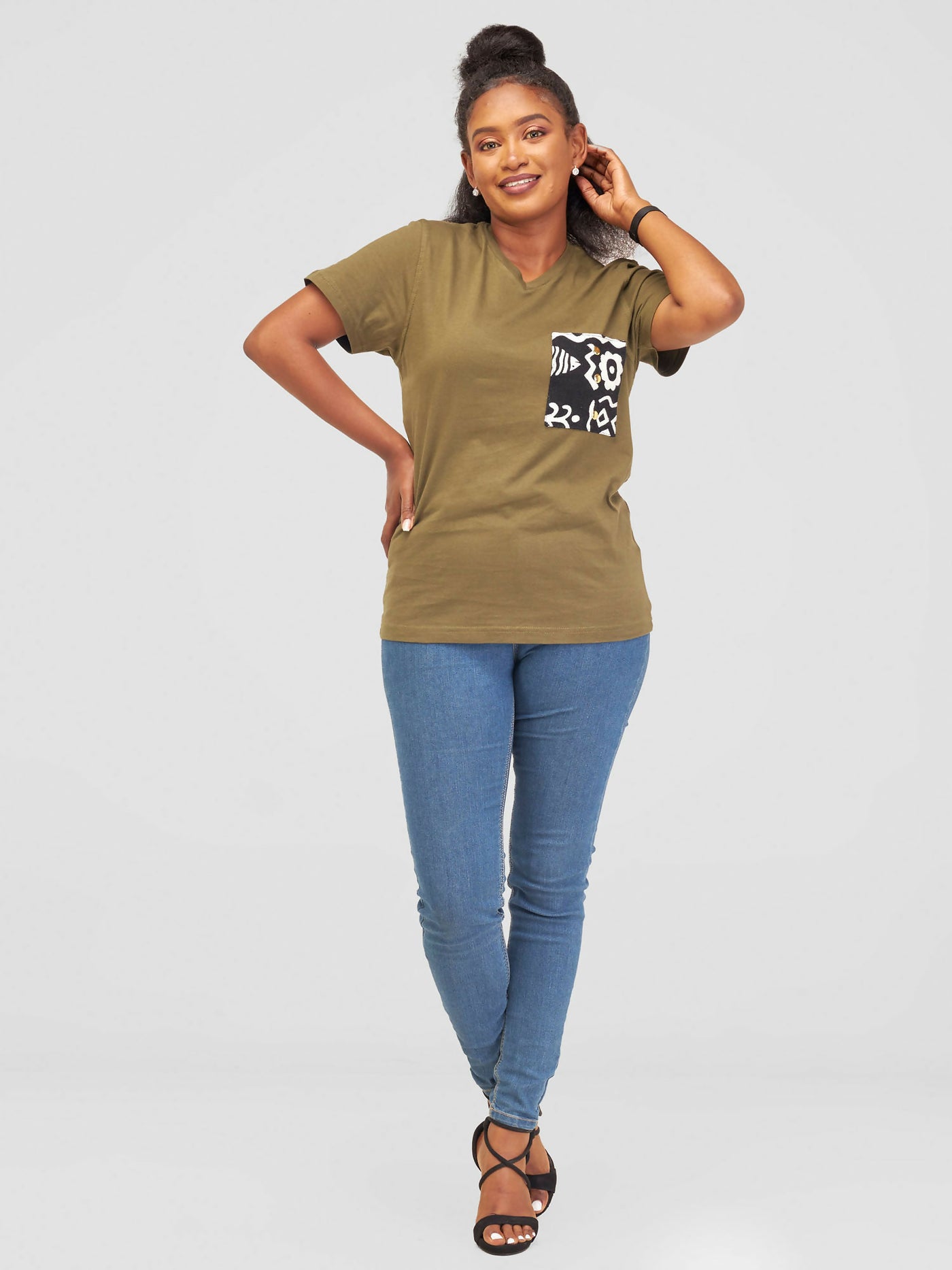 Vazi Afriq Unisex Cotton Jersey T- Shirt - Green