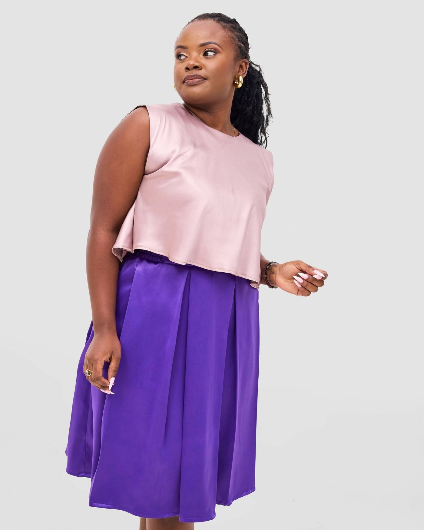 Silk House Collection Sue Top - Nude - Shopzetu