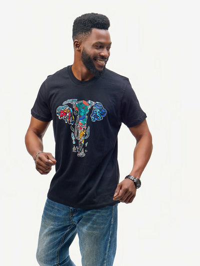 Kali Graphic With Tembo 2 T-shirt - Black - Shopzetu