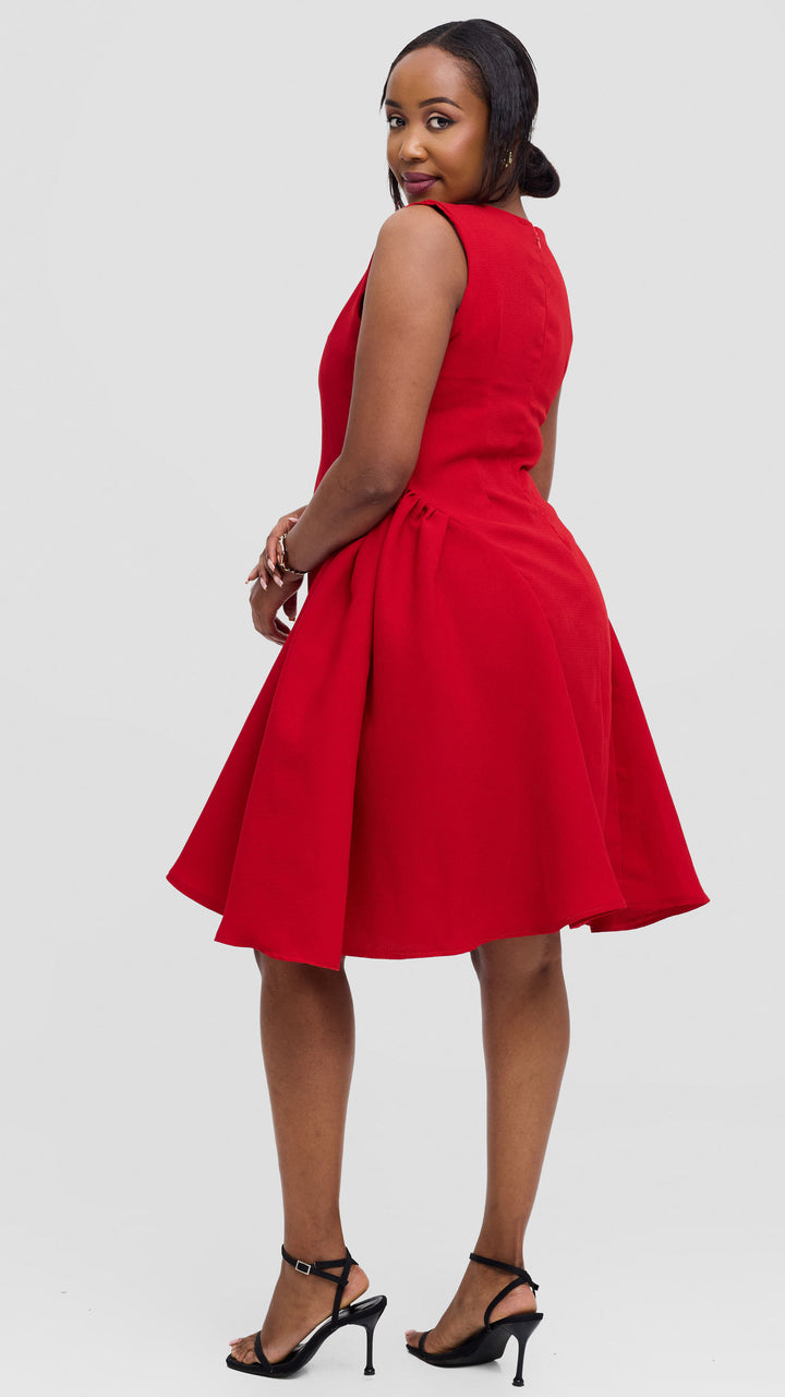Hawi Sartoial Furaha Dress - Red