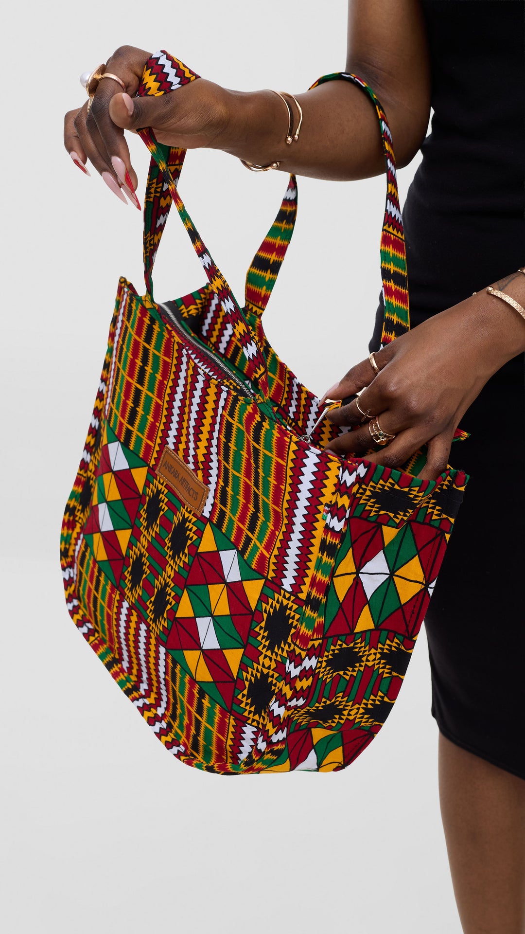 Ankara Artifacts Tote Bag - Kente Royale