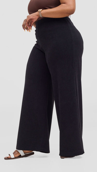 Vivo Alani Palazzo Pants - Black - Shopzetu