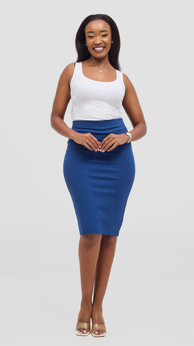 Vivo Basic Waridi Pencil Skirt - Dark Teal - Shopzetu