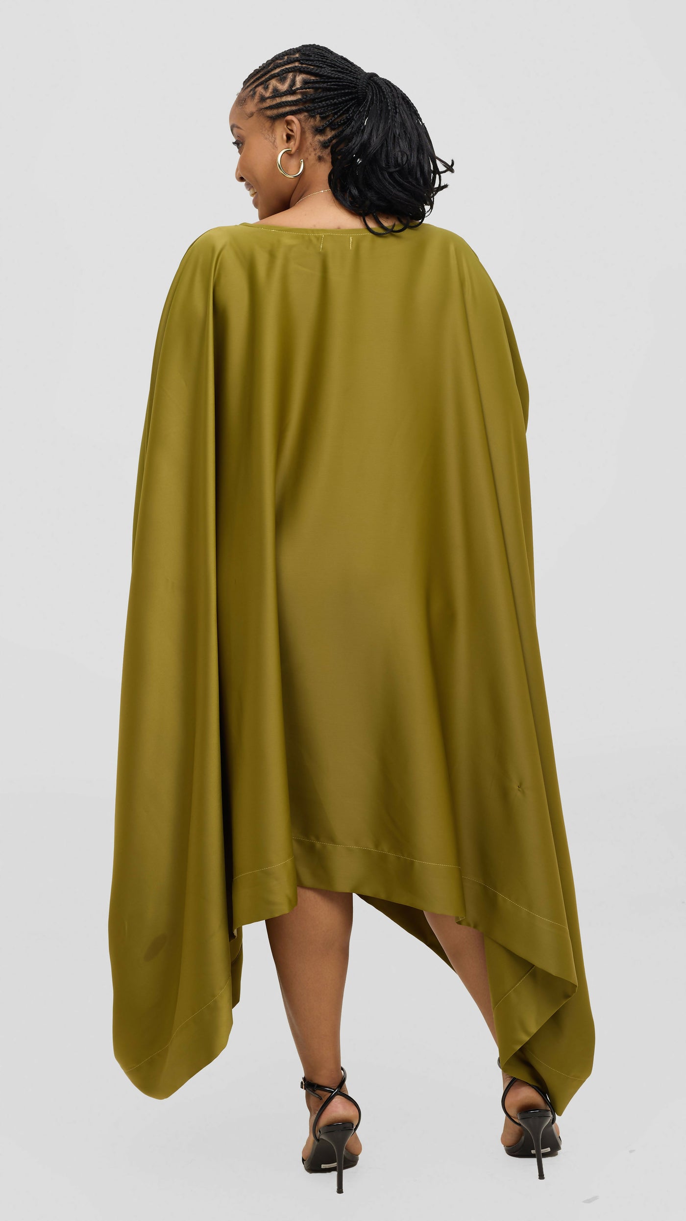 Fancy Wear Curvy Plus Size Vuli Shift Dress - Jungle Green