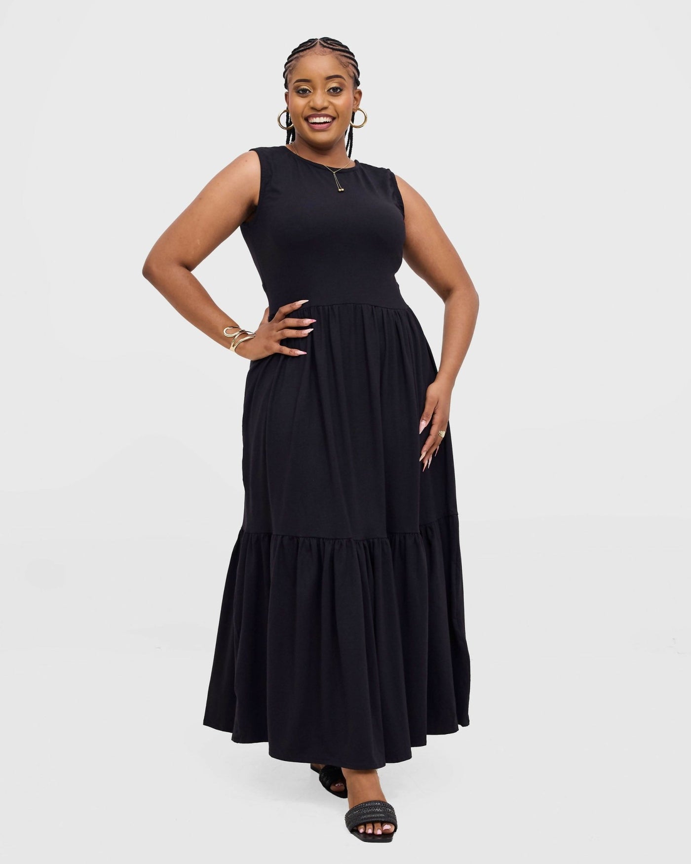 Gravio Saphie Dress - Black - Shopzetu