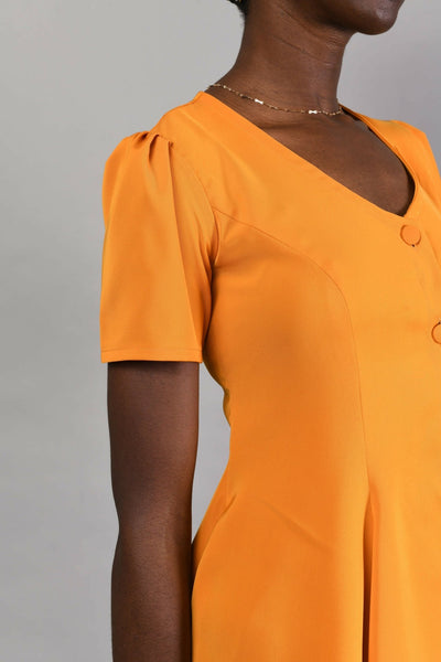 Zia Africa "Jua "Dress - Mustard - Shopzetu