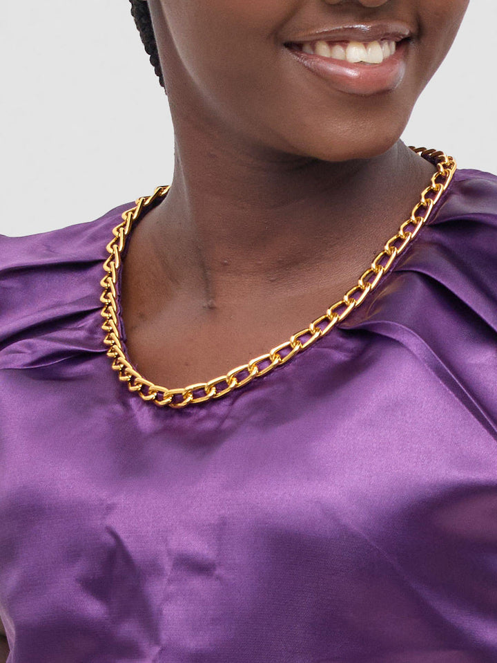 Fine Things Satin Top - Purple