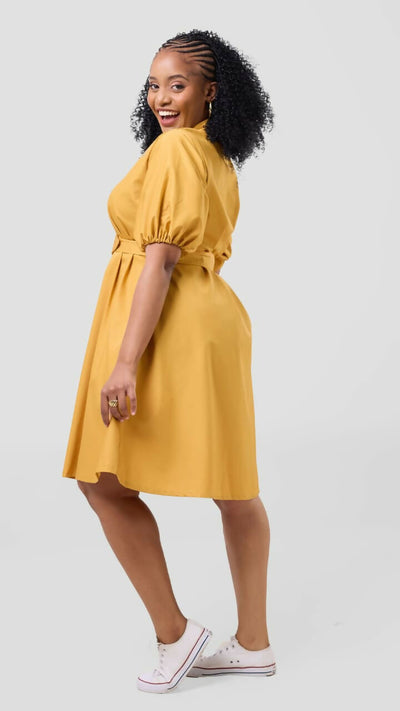 Mnubistyle Ruby Dress - Mustard
