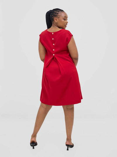 HOT Rojo Shift Dress - Red - Shopzetu
