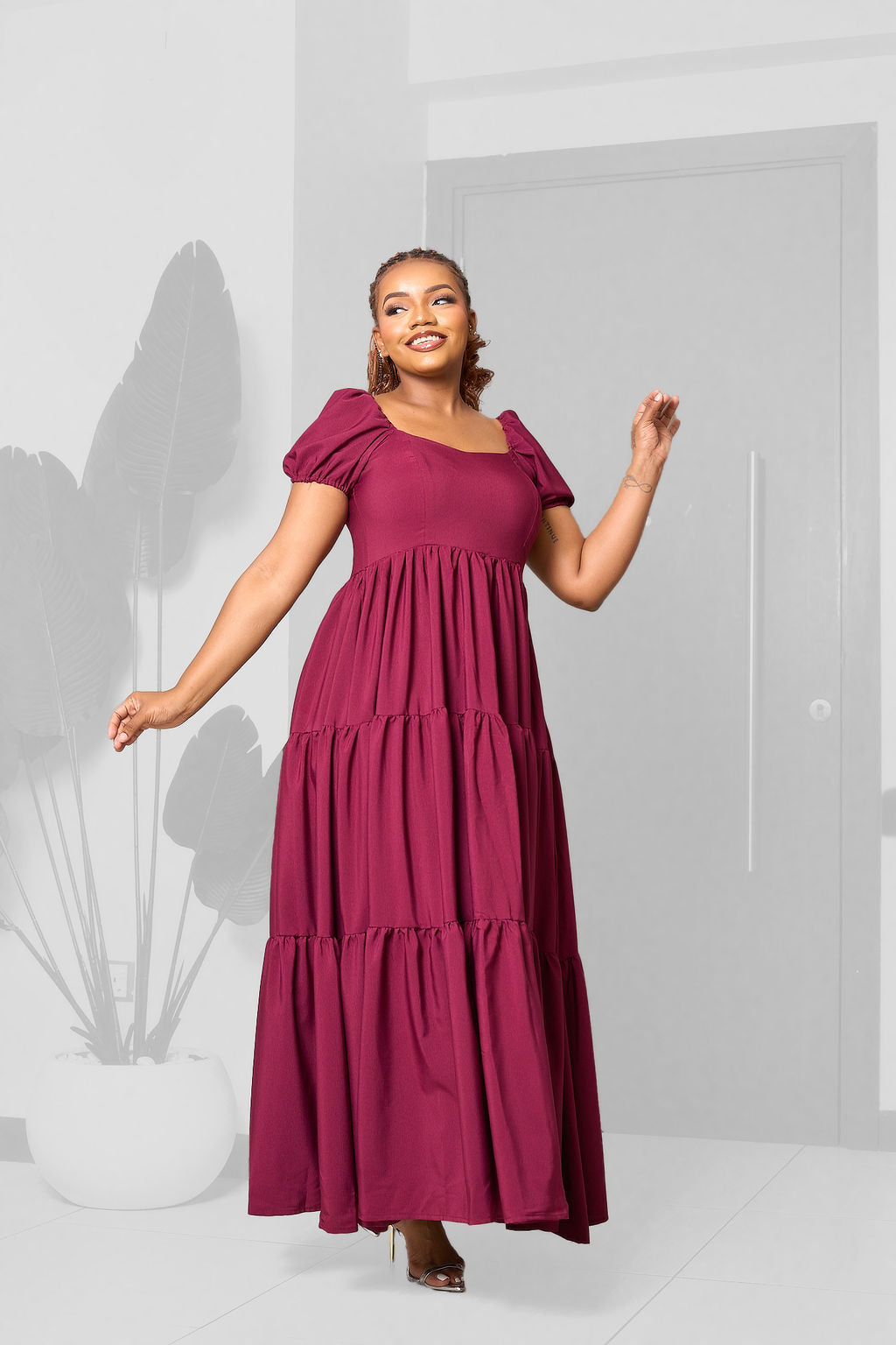 Plainchic Serah Maxi Dress – Maroon