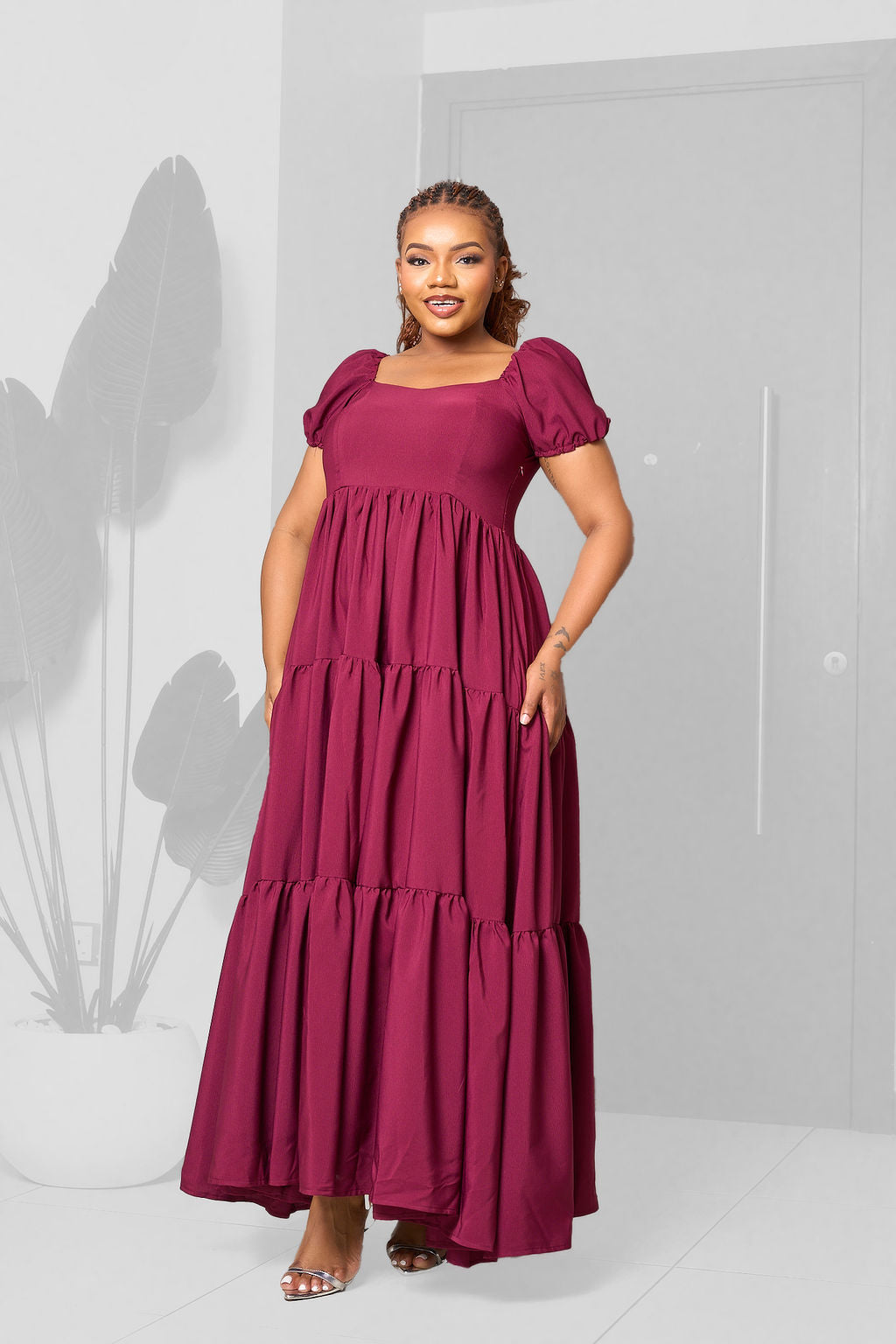 Plainchic Serah Maxi Dress – Maroon