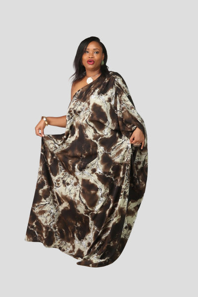 Thick & Fab Curvy Plus Size Fatima Dress - Green Print
