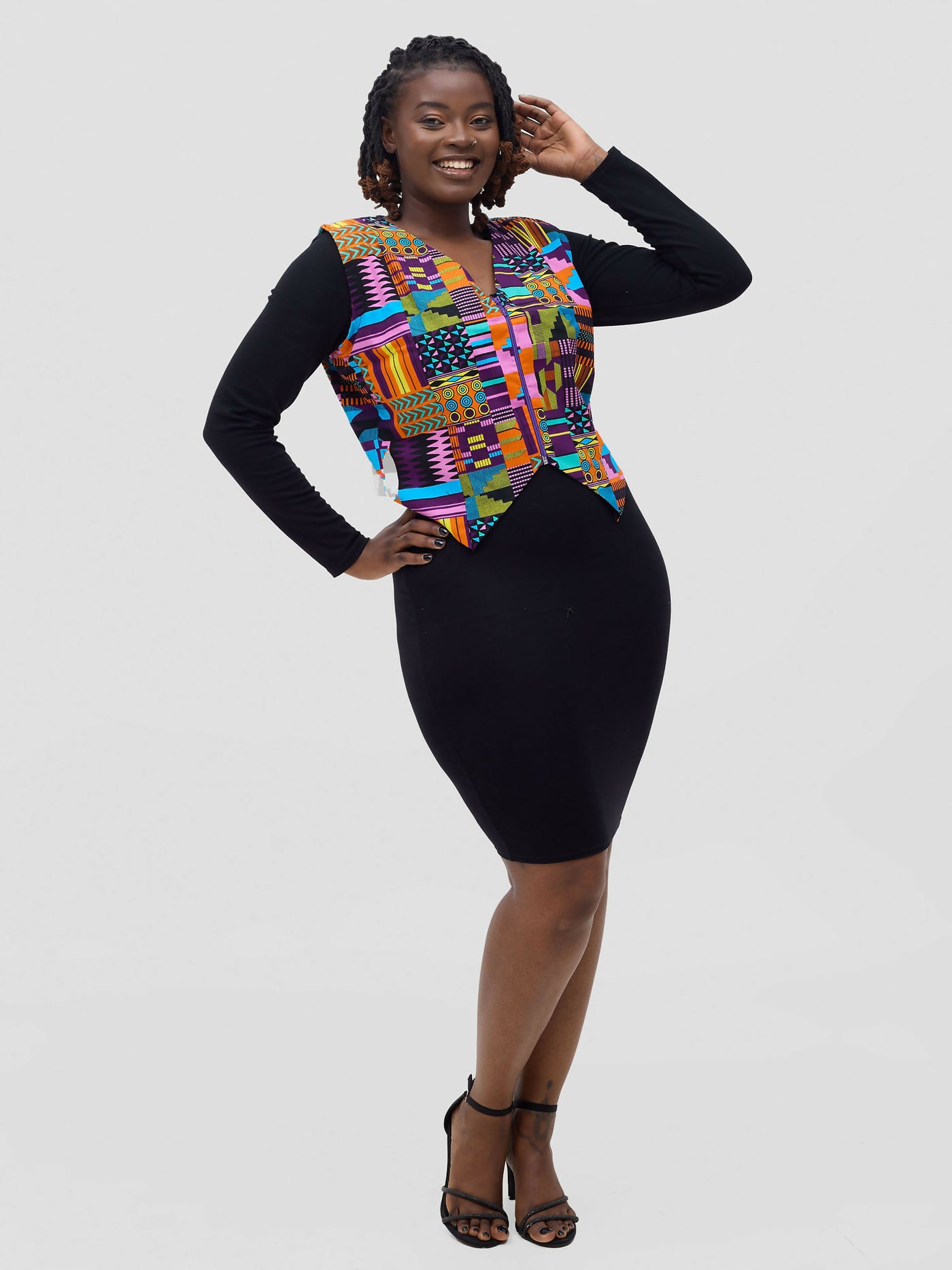 Gravio Fashions Nyota Vest Top - Kente Print - Shopzetu