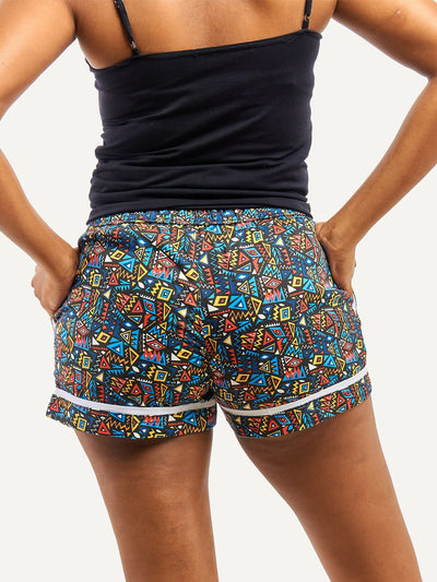 Kitu Kali Beach Short - Pink / Blue - Shopzetu