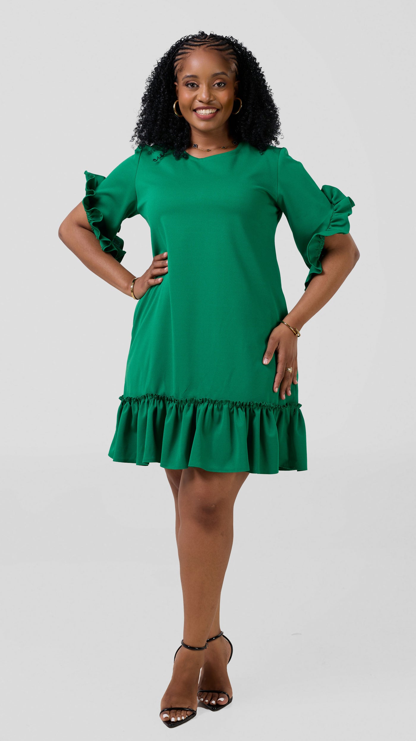 Mariste Nia Flair Shift Dress - Green