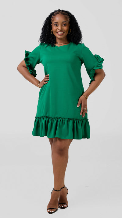 Mariste Nia Flair Shift Dress - Green