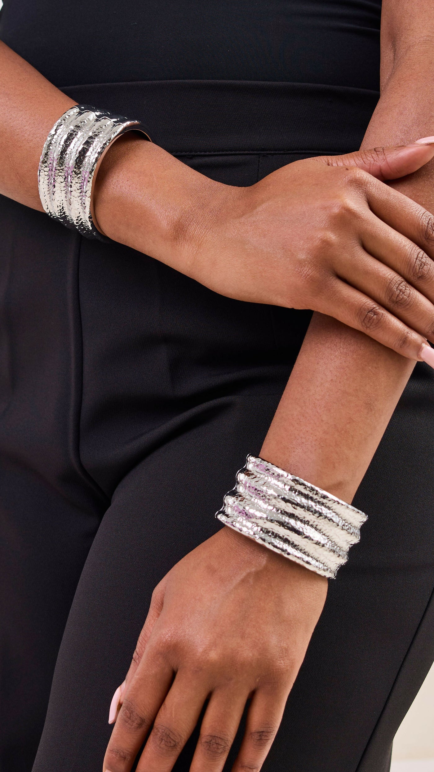 Afrodame Chunky Bangle - Silver