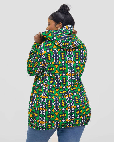 Gravio Fashions Emerald Geo Chic Jacket - Green - Shopzetu