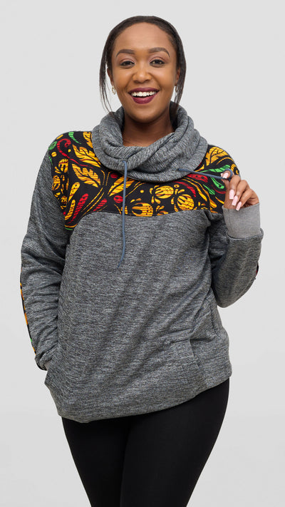 Rafiki Threads  Arancia Snood Hoodie - Grey
