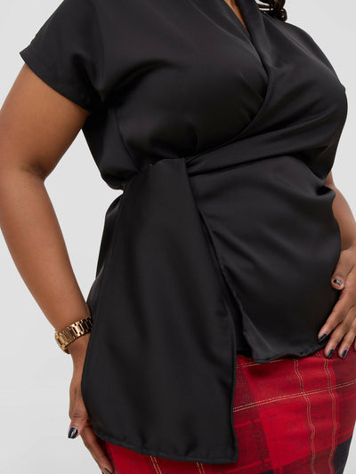 Silk House Collection Mia Skirt & Koa Top - Plaid Red / Black - Shopzetu