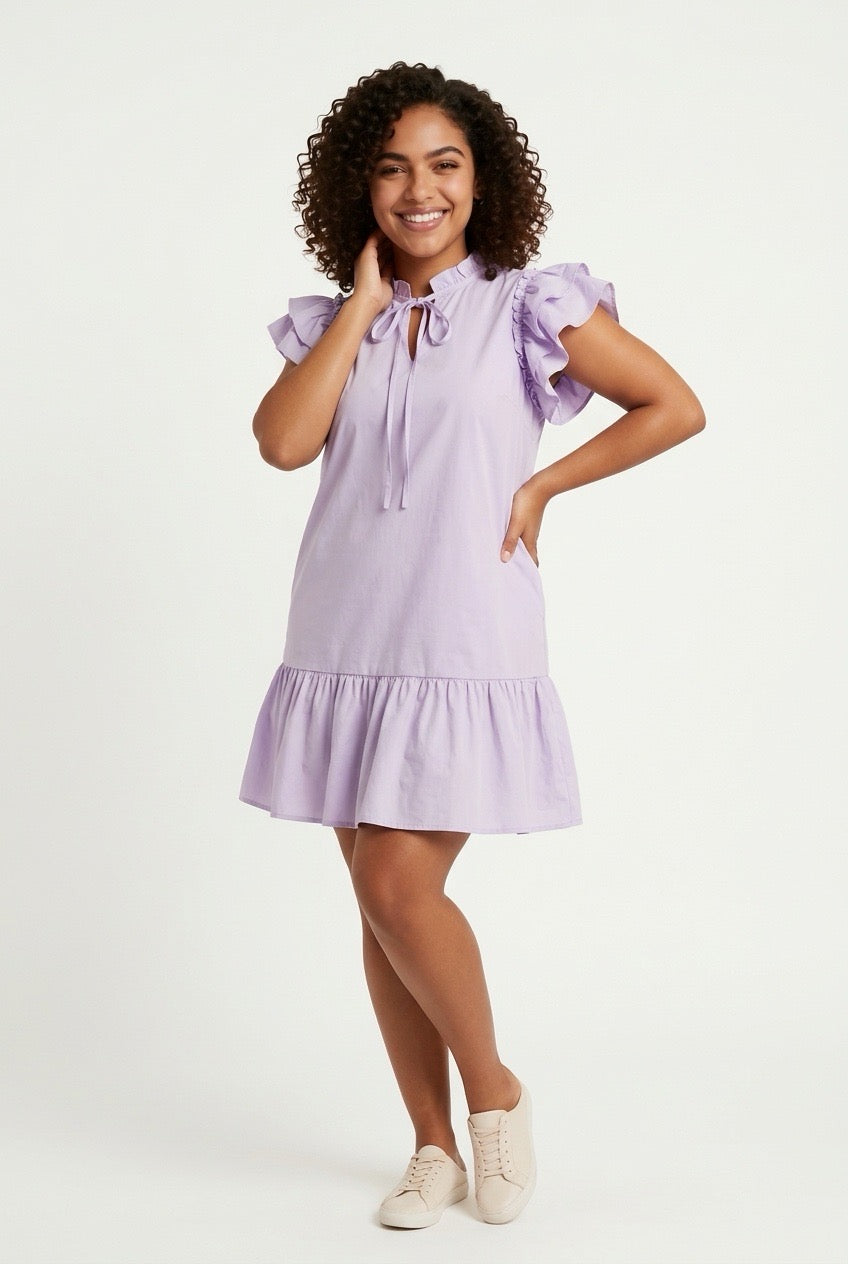 Stylish Sisters Shift Dress - Lavender