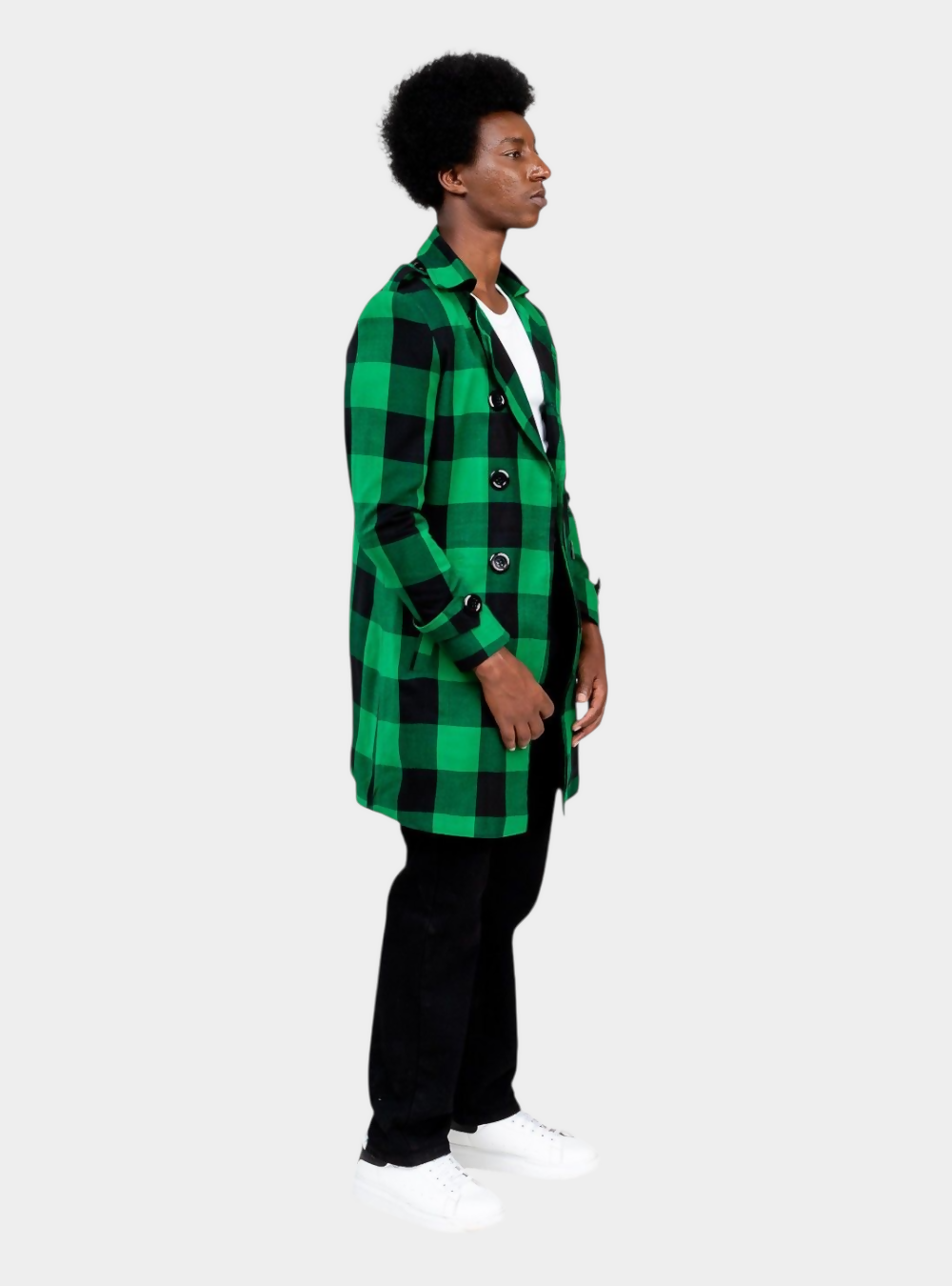 Rafiki Threads Kijani Trench Coat - Green