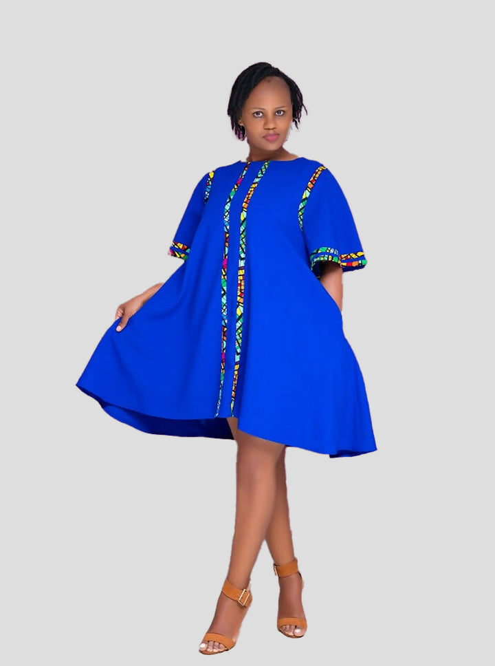 Vintlyne Shira Shift Dress - Blue