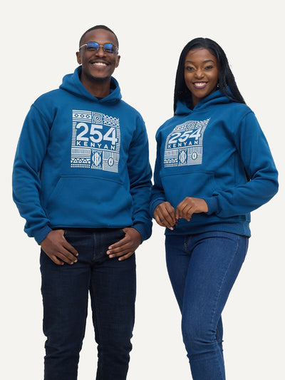 Kitu Kali Graphic With 254 Hoodies - Petrol Blue - Shopzetu