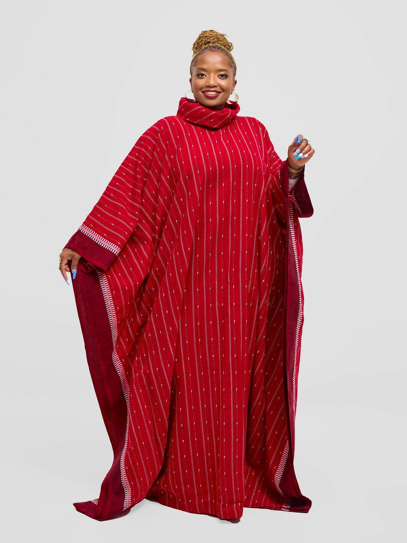 Rafiki Threads Maru Dera Dress - Maroon - Shopzetu