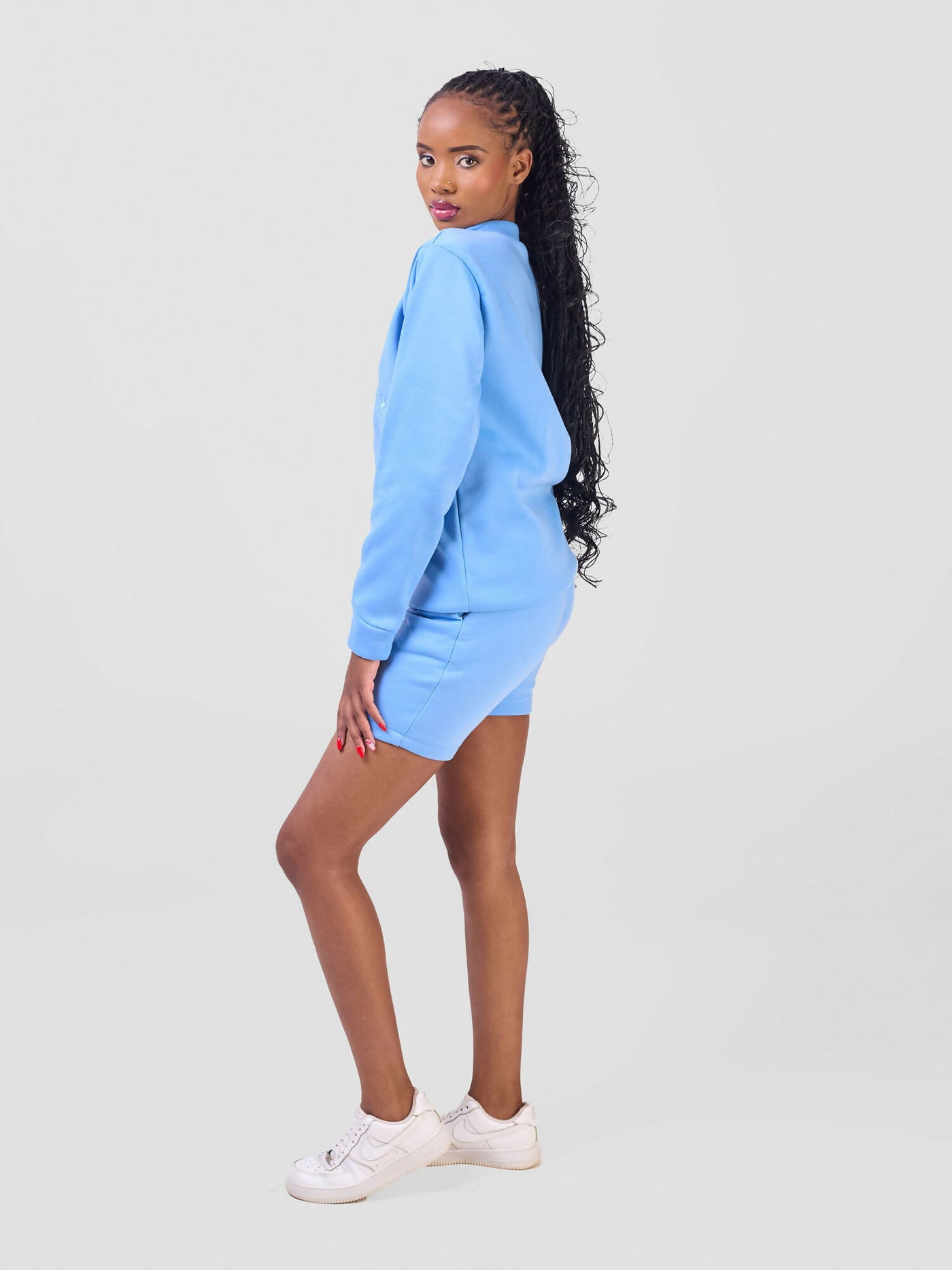 Dynique Clothing Shorts Set - Sky Blue - Shopzetu