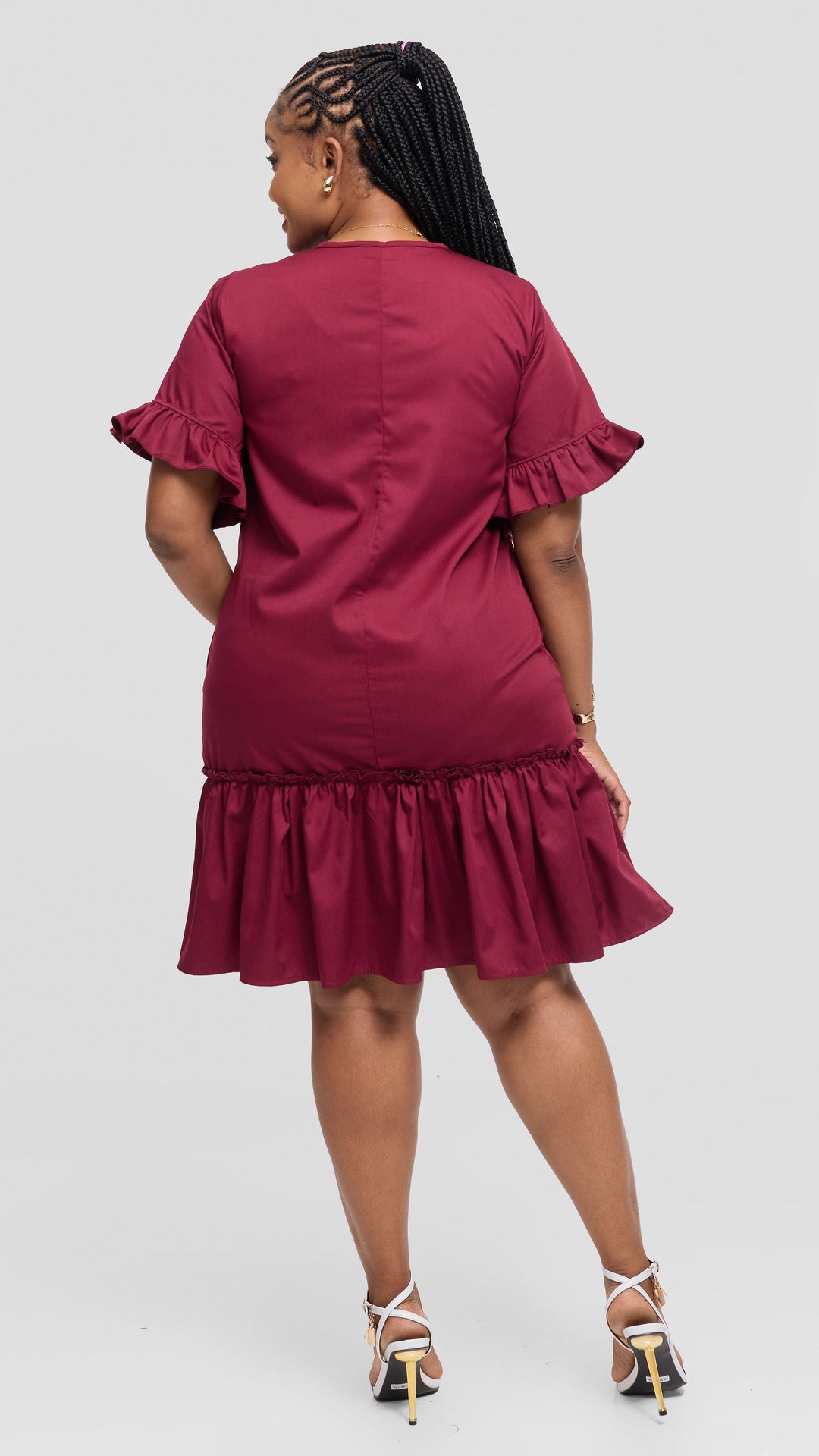 Lizola Sylvie Shift Dress - Maroon