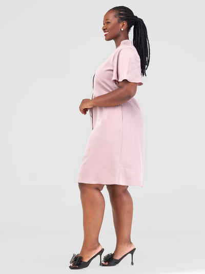Jolly Fancy Wear Taira Shift Dress - Blush Pink - Shopzetu