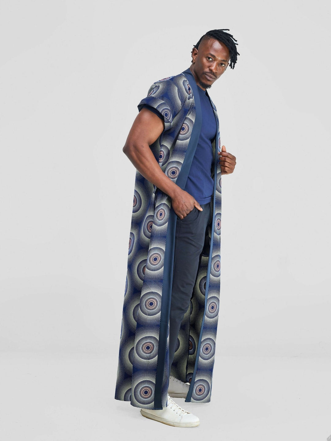 Simbaress Jicho Long Kimono - Blue - Shopzetu