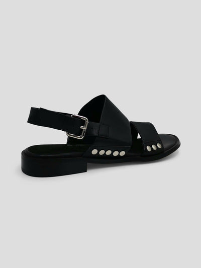 Julz Poppy Black Sandals - Black - Shopzetu