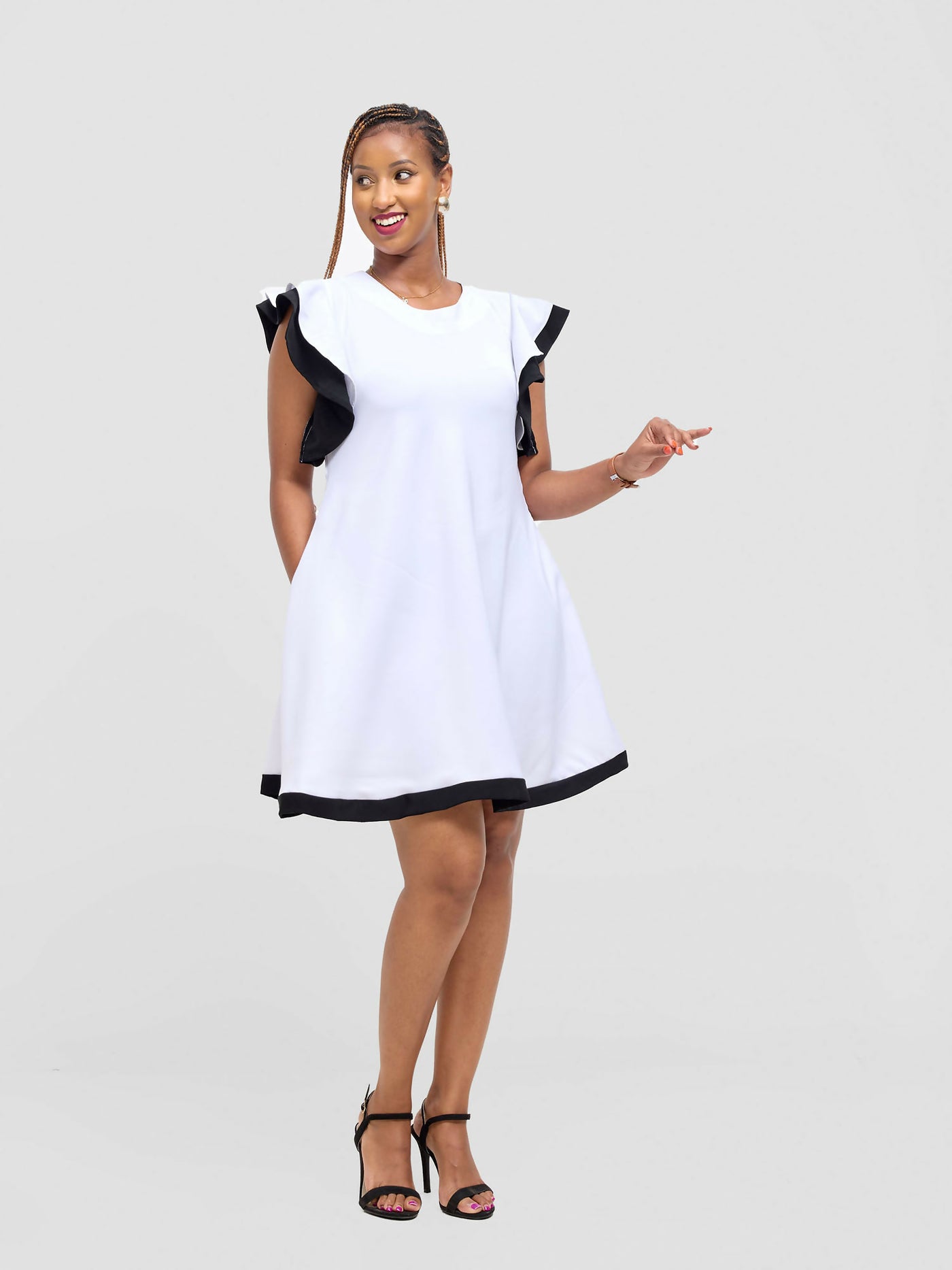 Mnubistyle Muni Dress - White - Shopzetu