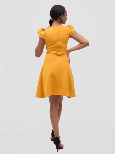 Tashi Aline Dress - Mustard - Shopzetu