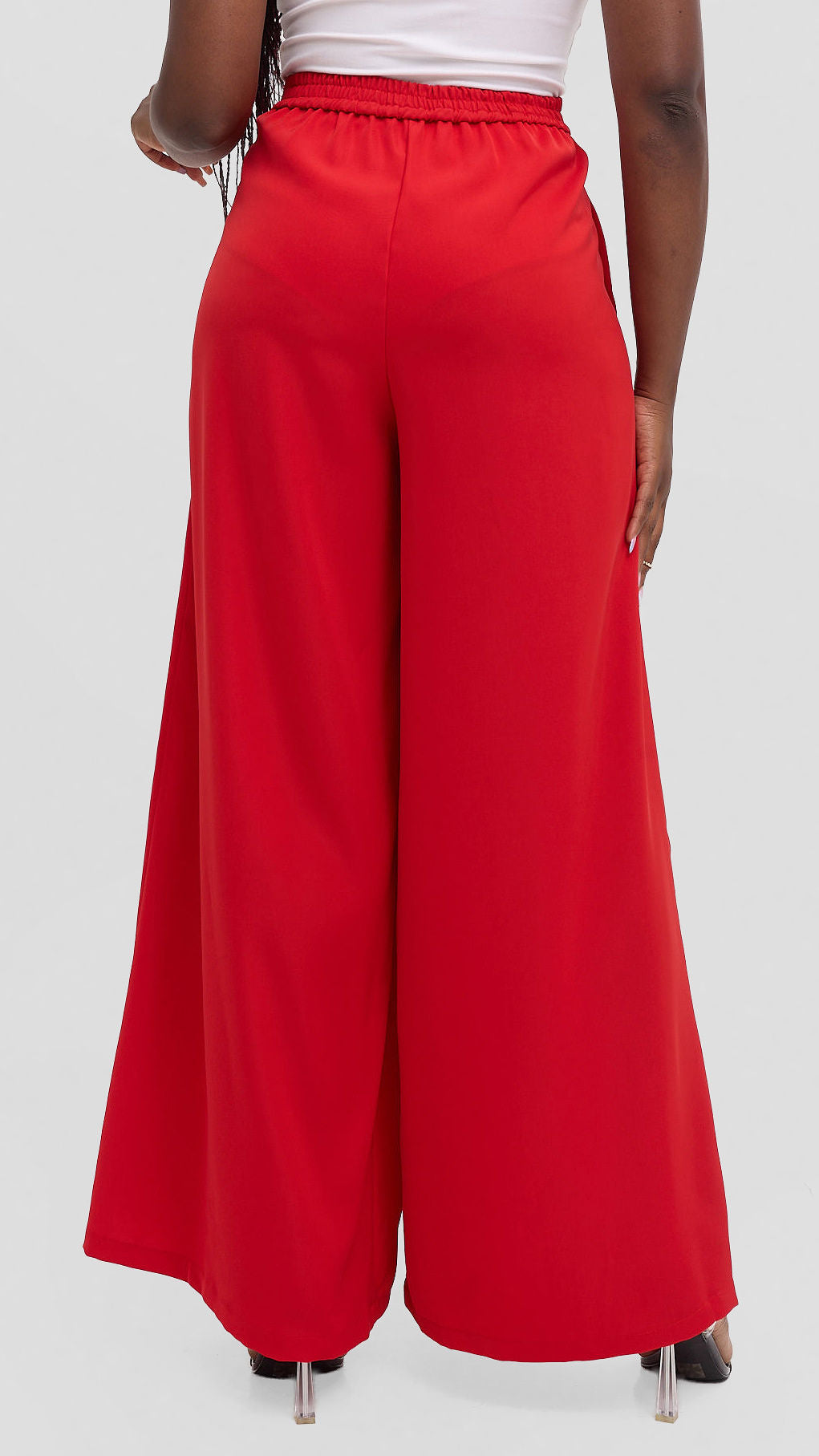 Zambarau Apparel Mwanzo Wide Leg Palazzo Pants - Red